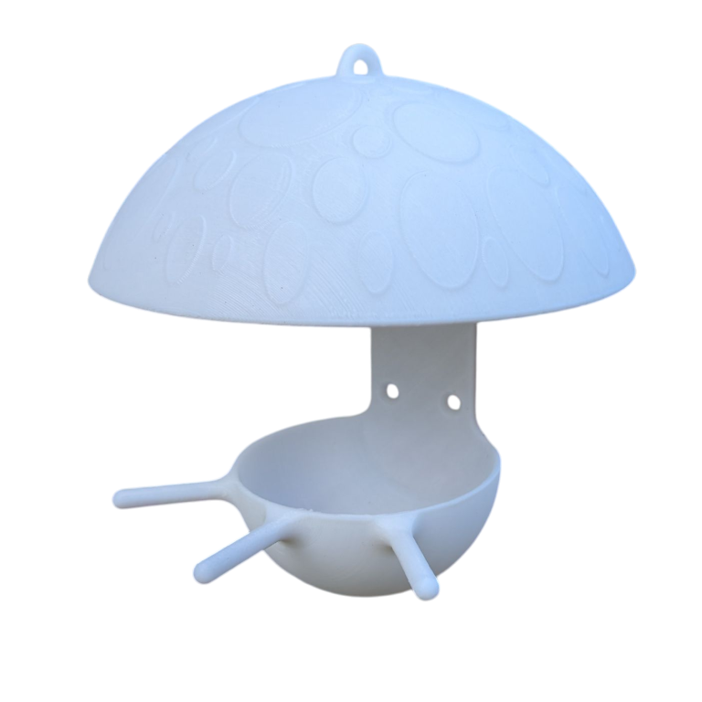 Mangeoire à oiseaux pour boule de graisse modèle champignon La Buse Qui File