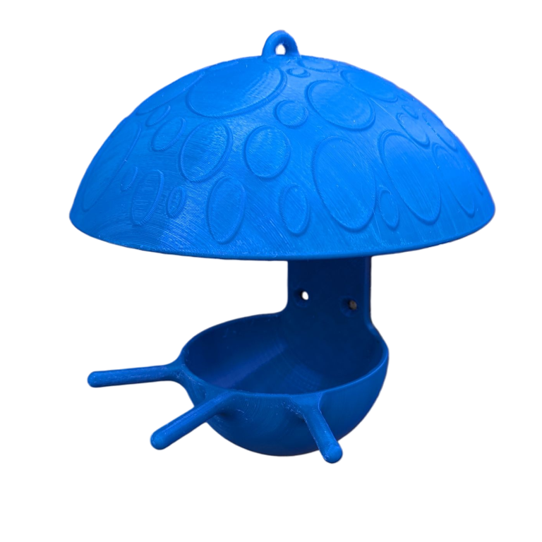 Mangeoire à oiseaux pour boule de graisse modèle champignon La Buse Qui File