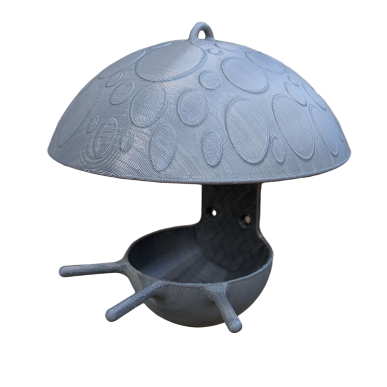 Mangeoire à oiseaux pour boule de graisse modèle champignon La Buse Qui File