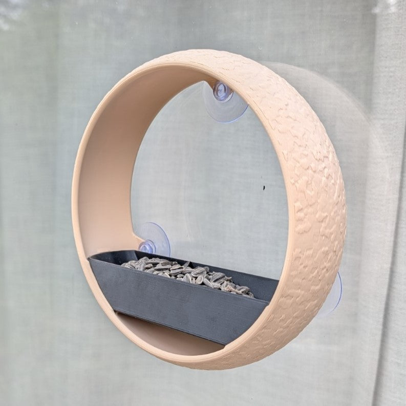 Two-Tone Modern Design Window Bird Feeder "The Window Ring" Model