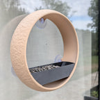 Two-Tone Modern Design Window Bird Feeder "The Window Ring" Model
