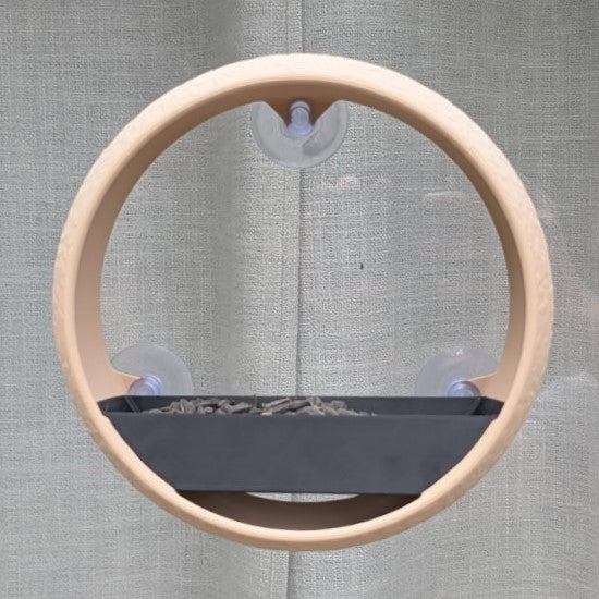 Two-Tone Modern Design Window Bird Feeder "The Window Ring" Model