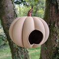 "The Pumpkin" Hanging Bird Feeder – Handcrafted & Eco-designed