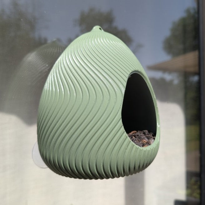 Mangeoire à oiseaux pour fenêtre modèle œuf La Buse Qui File