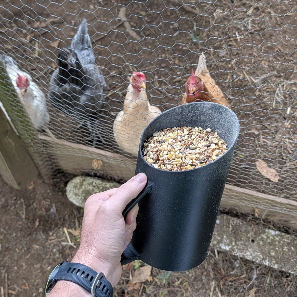 Robuste Getreideschaufel für Geflügel und Hühner — 1,8 l, 3,5 l oder 5 l