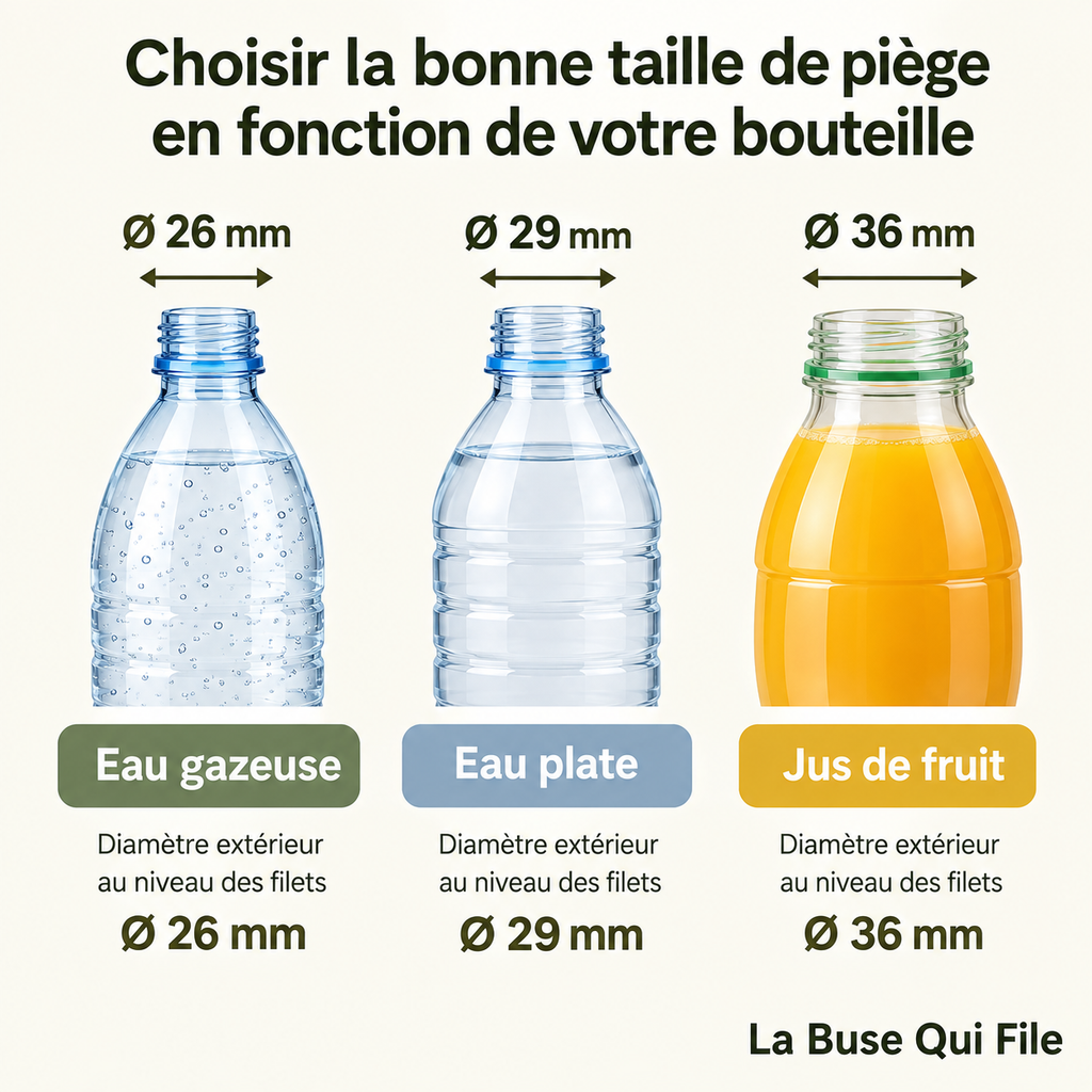 Pièges à frelons asiatique pour bouteille plastique d'eau ou soda modèle "Le Dôme" La Buse Qui File