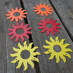 Plaque décorative de protection de trous d'envol pour nichoirs - protection anti prédateurs modèle "Le Soleil" La Buse Qui File