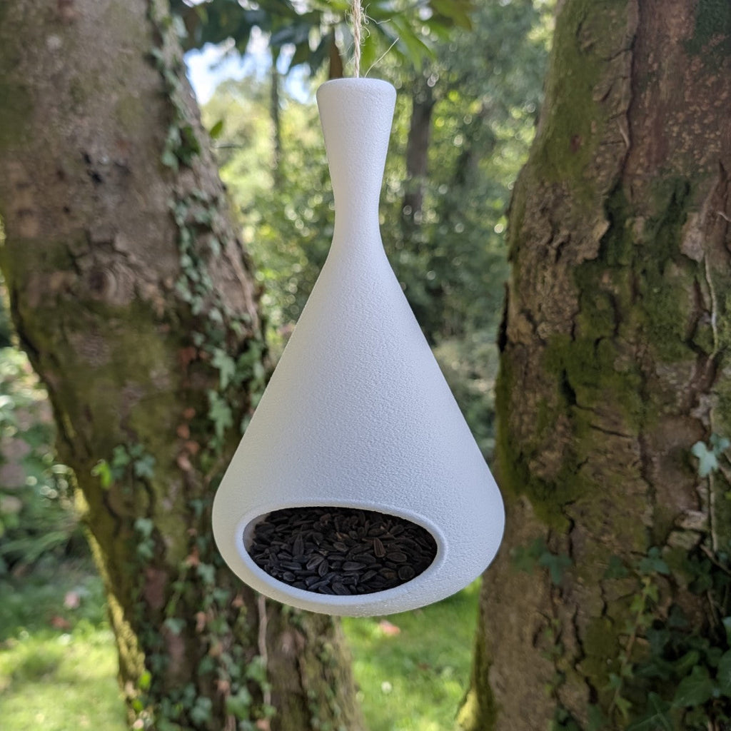 Mangeoire à oiseaux à suspendre design modèle "La Toupie" La Buse Qui File